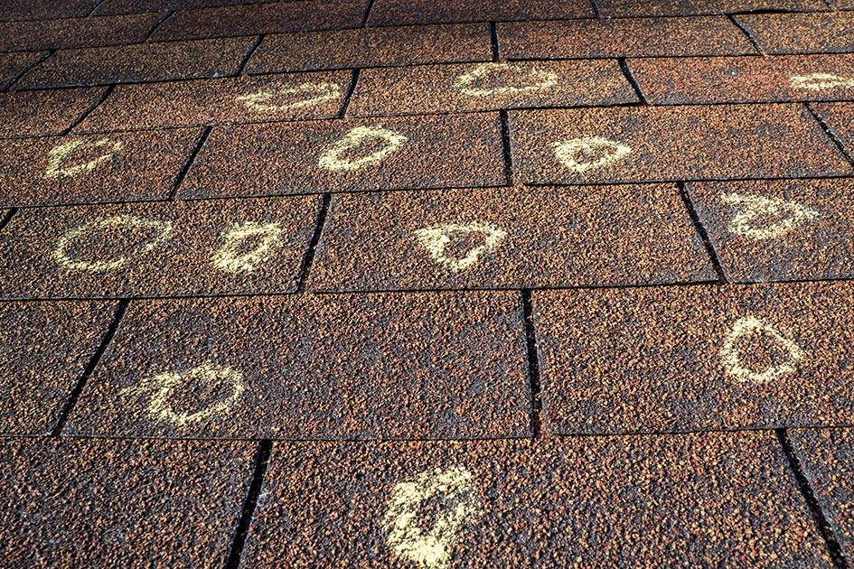 hail damaged roof