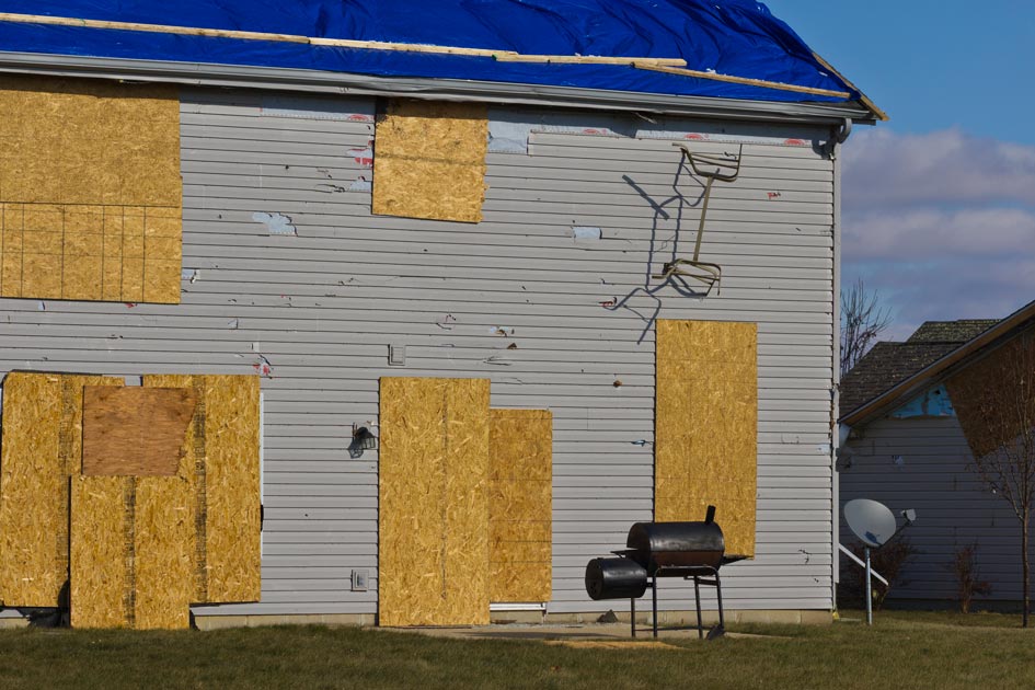 storm damaged siding