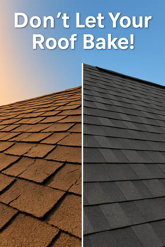 Comparison of roof damage due to poor ventilation vs. healthy roof with proper airflow