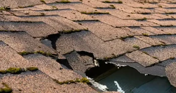 storm damaged roof