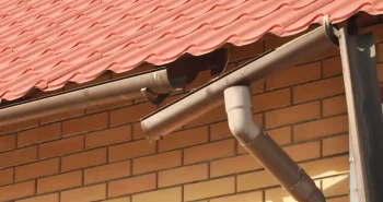wind damaged gutter